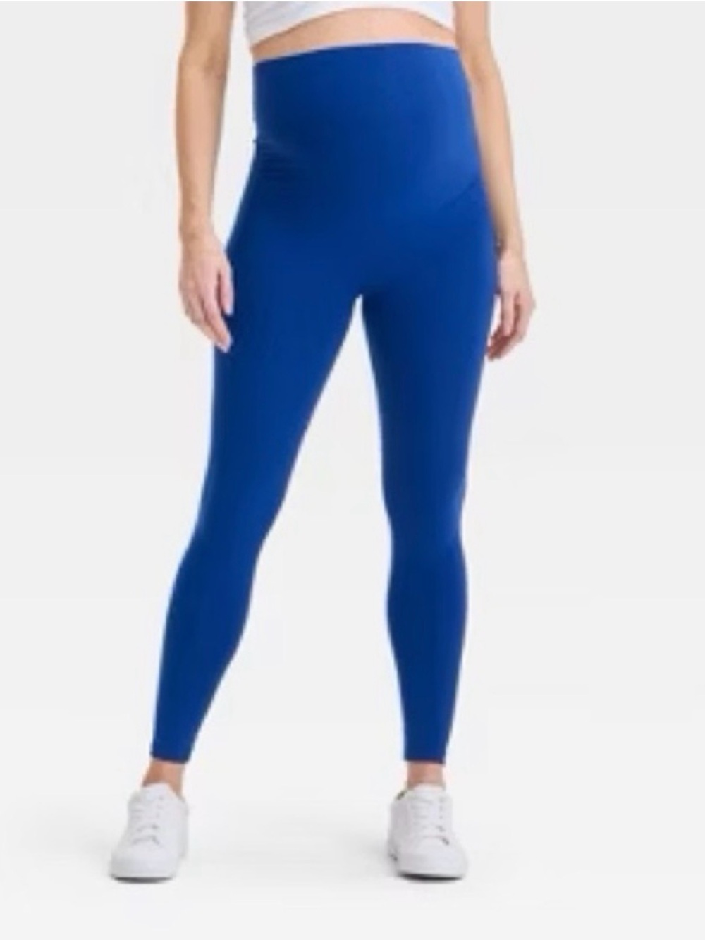 Isabel Maternity by Ingrid & Isabel High-Waist Leggings in Blue